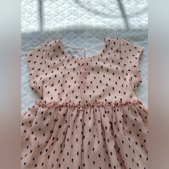 Pipa & Julie Girl’s Party/ Formal Dress Size 6X Soft Pink W/ Swiss Cloth Dots - Picture 4 of 13
